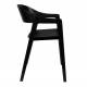 Lot de 2 Assises Westlake Dutchbone Chaises de Salle à Manger Fauteuils en Bois de Hêtre Finition Noire 52x58x76cm