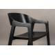 Lot de 2 Assises Westlake Dutchbone Chaises de Salle à Manger Fauteuils en Bois de Hêtre Finition Noire 52x58x76cm
