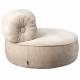 Fauteuil Tilbury Dutchbone Chauffeuse Tissu Beige Assise de Salon Ronde 73x100x100cm