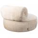 Fauteuil Tilbury Dutchbone Chauffeuse Tissu Beige Assise de Salon Ronde 73x100x100cm