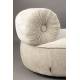 Fauteuil Tilbury Dutchbone Chauffeuse Tissu Beige Assise de Salon Ronde 73x100x100cm