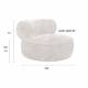 Fauteuil Tilbury Dutchbone Chauffeuse Tissu Beige Assise de Salon Ronde 73x100x100cm