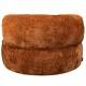 Chauffeuse Tilbury Dutchbone Assise Tissu Orange Brûlé Fauteuil de Salon Rond 73x100x100cm