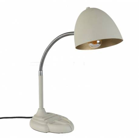 Lampe de Table Janna Dutchbone Luminaire Electrique Articulé Lampe sur Pied en Métal Epoxy Beige 15x23x51cm