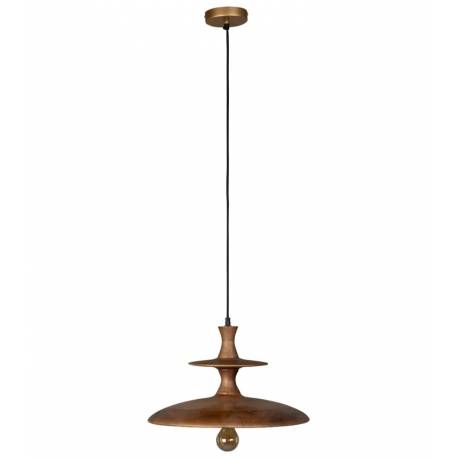 Suspension Cath L Noyer Dutchbone Lustre Luminaire Minimaliste en Manguier 25x42x42cm