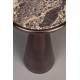 Bout de Canapé Mount S Dutchbone Guéridon en Aluminium Recyclé et Marbre Sellette Cuivrée 25x25x55cm