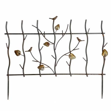 Treillis Oiseaux Grille de Jardin en Métal à Piquer Bordures Extérieures 2x59x70cm
