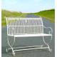 Banc de Jardin Anton Banquette en Fer Blanc 2 Places Personnes Fauteuil de Jardin Mobilier de Qualité 55x84x103cm
