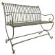 Banc de Jardin Anton Banquette en Fer Vert Antique 2 Places Personnes Fauteuil de Jardin Mobilier de Qualité 55x84x103cm