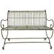 Banc de Jardin Anton Banquette en Fer Vert Antique 2 Places Personnes Fauteuil de Jardin Mobilier de Qualité 55x84x103cm
