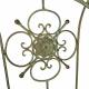 Banc Style Dagobert Banquette Fauteuil Mobilier de Jardin Assise Exterieur 3 Places en Fer Vert Antique 57x93x144cm