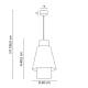 Suspension Singapour S Market Set Luminaire Moderne en Cannage Naturel et Lin Lavé Couleur Kaki et Curry 30x30x199,5cm