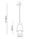 Suspension Singapour XS Market Set Luminaire Moderne en Cannage Naturel et Lin Lavé Couleur Kaki et Curry 22x22x186cm
