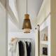 Suspension Singapour XS Market Set Luminaire Moderne en Cannage Naturel et Lin Lavé Couleur Kaki et Curry 22x22x186cm