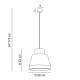 Suspension Singapour XM Market Set Luminaire Moderne en Cannage Naturel et Lin Lavé Couleur Kaki et Curry 30x30x173cm