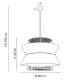 Suspension Singapour XL Market Set Luminaire Moderne en Cannage Naturel et Lin Lavé Couleur Kaki et Curry 58x58x180cm