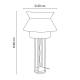 Lampe Singapour Market Set Luminaire Moderne en Métal Noir Cannage Naturel et Lin Lavé Couleur Kaki et Curry 30x30x56cm