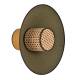 Applique Singapour Market Set Luminaire Moderne en Cannage Naturel et Lin Lavé Couleur Kaki et Curry 40x40x40cm