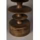 Table Basse Cath Dutchbone Guéridon en Bois de Manguier Sellette Ronde en Bois Couleur Noyer 50x66x66cm