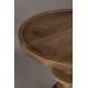 Guéridon Cath Dutchbone Sellette en Bois de Manguier Table d’Appoint Ronde en Bois Couleur Noyer 46x46x58cm