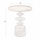 Guéridon Cath Dutchbone Sellette en Bois de Manguier Table d’Appoint Ronde en Bois Couleur Noyer 46x46x58cm