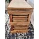 Grand Billot Aubrac Signature Comptoir de Cuisine Meuble Rangement Acacia et Hévéa 60x90x180cm