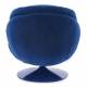 Fauteuil Memento Tissu Uni Bleu Marque Athezza Loveuse Pivotante Pied Acier Bleu 81x83x86cm