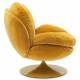 Fauteuil Memento POP Moutarde Marque Athezza Loveuse Pivotante Pied Acier Moutarde 81x83x86cm