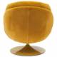 Fauteuil Memento POP Moutarde Marque Athezza Loveuse Pivotante Pied Acier Moutarde 81x83x86cm