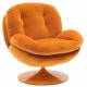 Fauteuil Memento POP Orange Marque Athezza Loveuse Pivotante Pied Acier Orange 81x83x86cm