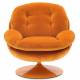 Fauteuil Memento POP Orange Marque Athezza Loveuse Pivotante Pied Acier Orange 81x83x86cm