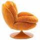 Fauteuil Memento POP Orange Marque Athezza Loveuse Pivotante Pied Acier Orange 81x83x86cm