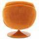 Fauteuil Memento POP Orange Marque Athezza Loveuse Pivotante Pied Acier Orange 81x83x86cm