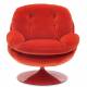 Fauteuil Memento POP Rouge Marque Athezza Loveuse Pivotante Pied Acier Rouge 81x83x86cm
