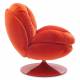 Fauteuil Memento POP Rouge Marque Athezza Loveuse Pivotante Pied Acier Rouge 81x83x86cm