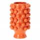 Céramique de Décoration Grappa Orange Athezza Vase Décoration à Poser en Grès 24,5x24,5x40cm