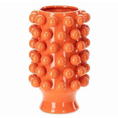 Céramique de Décoration Grappa Orange Athezza Vase Décoration à Poser en Grès 24,5x24,5x40cm