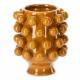 Céramique de Décoration Grappa Moutarde Foncé Athezza Vase Décoration à Poser en Grès 18,7x18,7x24cm