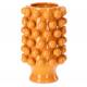 Céramique de Décoration Grappa Orange Clair Athezza Vase Décoration à Poser en Grès 24,5x24,5x40cm