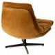 Fauteuil Wilmington Athezza Siège de Salon Pivotant Assise Velours Camel et Acier 82x84x94cm
