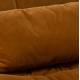 Fauteuil Wilmington Athezza Siège de Salon Pivotant Assise Velours Camel et Acier 82x84x94cm