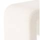 Tabouret Lhassa Athezza Pouf Tissu Bouclette Blanc Assise d’Appoint Design 47x48x67cm
