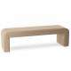Banc Lhassa Athezza Banquette Tissu Beige Bout de Lit Design 47x49x161cm