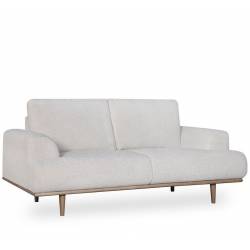 Canapé Nova Athezza Fauteuil 2 Places Tissu Blanc Sofa Contemporain 88x94x178cm