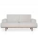 Canapé Nova Athezza Fauteuil 2 Places Tissu Blanc Sofa Contemporain 88x94x178cm
