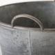 Bassine Métal Effet Zinc Bac à Plantes Jardinière Jackson à Poignée Ronde Pm 17,5x51,5x37,5cm