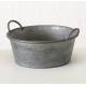 Bassine Métal Effet Zinc Bac à Plantes Jardinière Jackson à Poignée Ronde Pm 17,5x51,5x37,5cm