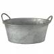 Bassine Métal Effet Zinc Bac à Plantes Jardinière Jackson à Poignée Ronde Mm 18,5x36,5x42cm