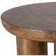 Table de Salon Alytus Athezza Table Basse Manguier Couleur Naturelle Guéridon Pieds Triples 40x90x90cm