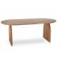 Table de Repas Nerja Athezza Table à Manger Manguier Ovale Plateau 6/8 Personnes Couleur Bois Naturel 76x100x200cm